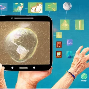 Artistic representation for Elders and SmartSat join to develop satellite - enabled technologies for seniors. This is an example of a title that would fit the requirements. Eld