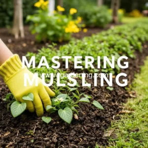 Artistic representation for Mastering mulching: types, benefits, and application guide!
