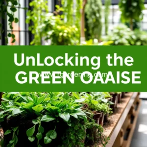 Artistic representation for Unlocking the green oasis: 5 innovative tips for thriving indoor gardens title