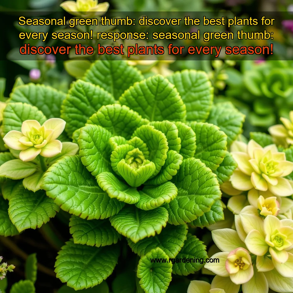 Seasonal green thumb: discover the best plants for every season!


 response: seasonal green thumb: discover the best plants for every season!