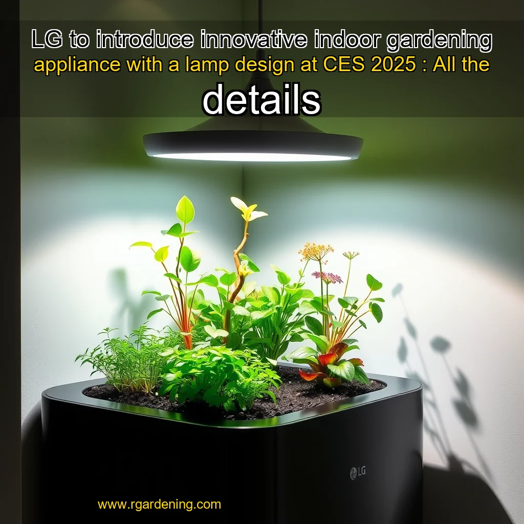 LG to introduce innovative indoor gardening appliance with a lamp design at CES 2025 : All the details