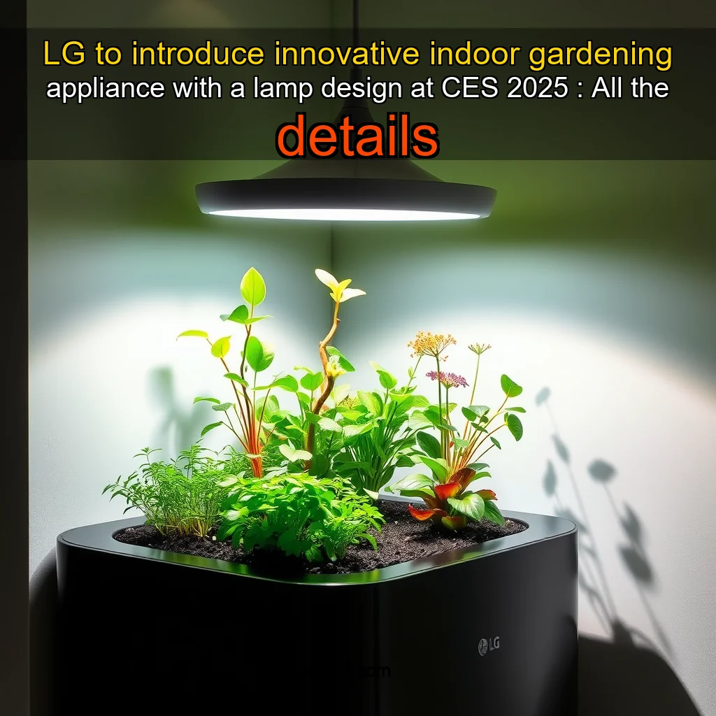 LG to introduce innovative indoor gardening appliance with a lamp design at CES 2025 : All the details