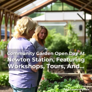 Artistic representation for Community Garden Open Day At Newton Station, Featuring Workshops, Tours, And Volunteer Opportunities!