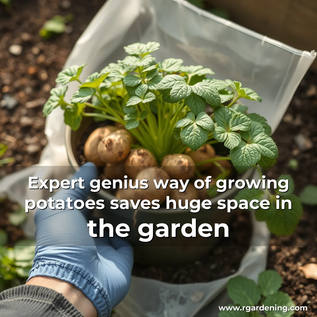Expert genius way of growing potatoes saves huge space in the garden