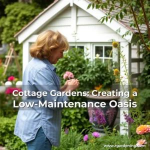 Artistic representation for Cottage Gardens: Creating a Low-Maintenance Oasis