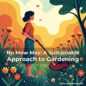 Artistic representation for No Mow May: A Sustainable Approach to Gardening