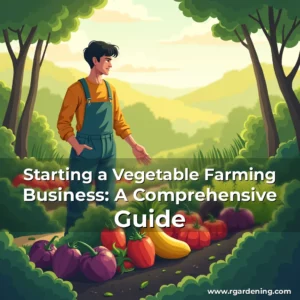 Artistic representation for Starting a Vegetable Farming Business: A Comprehensive Guide