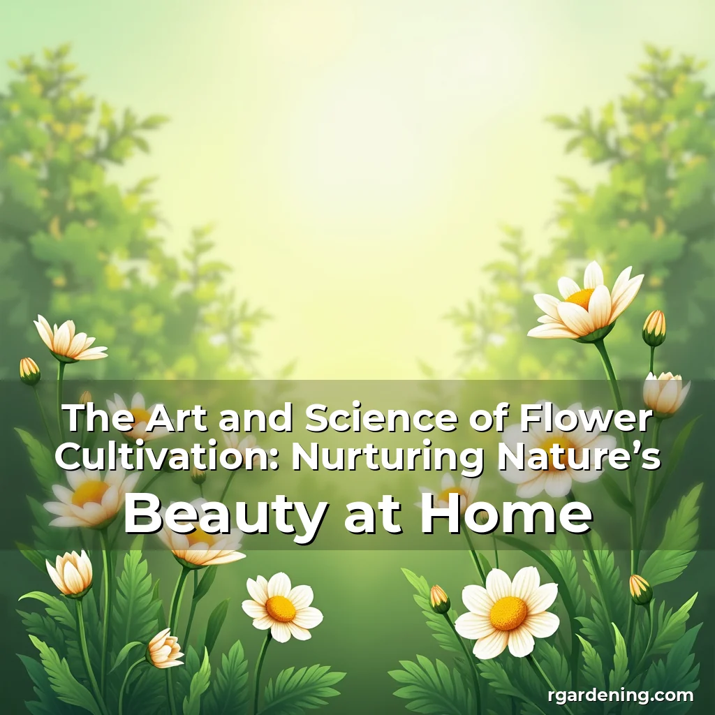 The Art and Science of Flower Cultivation: Nurturing Nature’s Beauty at Home
