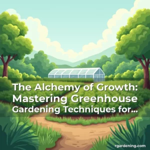 Artistic representation for The Alchemy of Growth: Mastering Greenhouse Gardening Techniques for Year-Round Harvests
